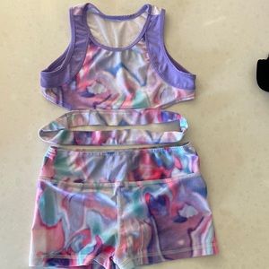 2 piece gymnastics leotard - good condition